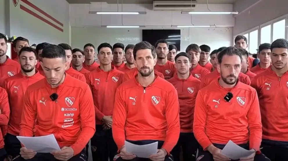 El mensaje de los jugadores de Independiente. 