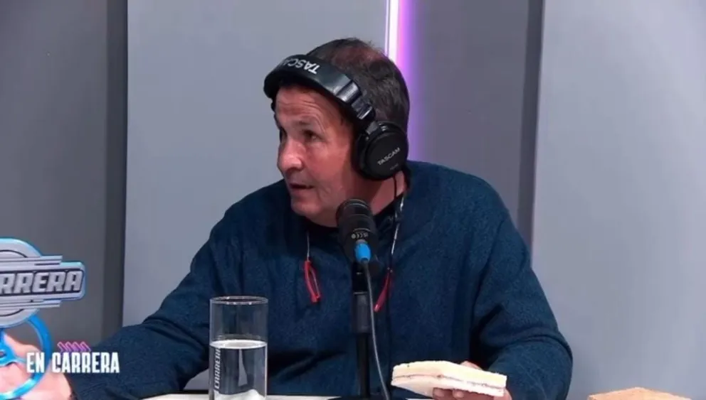 Fernando Bonacci en el estudio del programa "En Carrera". 