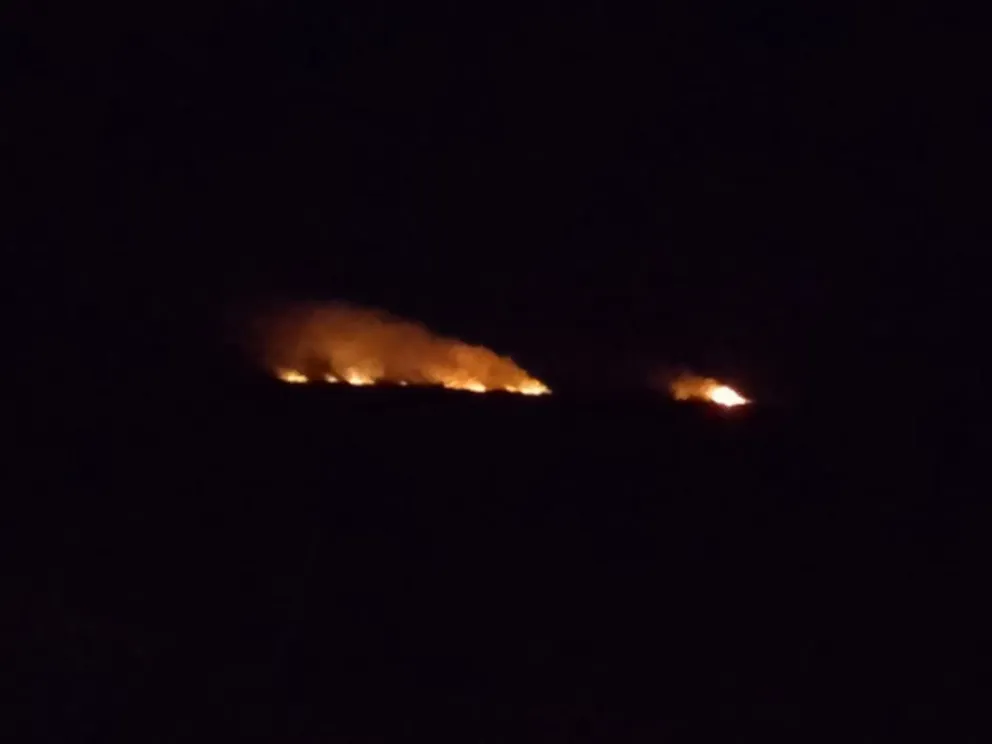 Incendio de magnitud en la zona. Foto gentileza. 