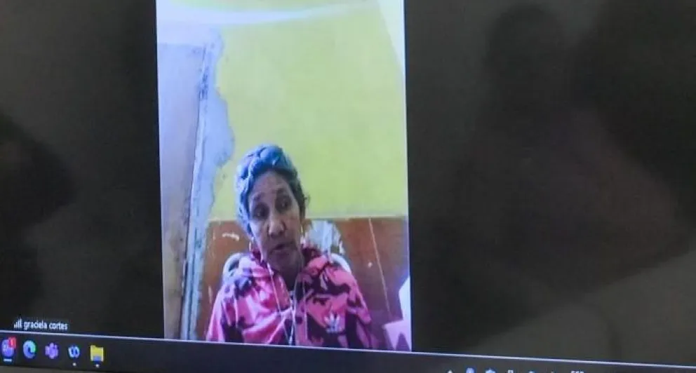 La mamá de Marcos Quiroga desde Santiago del Estero. 