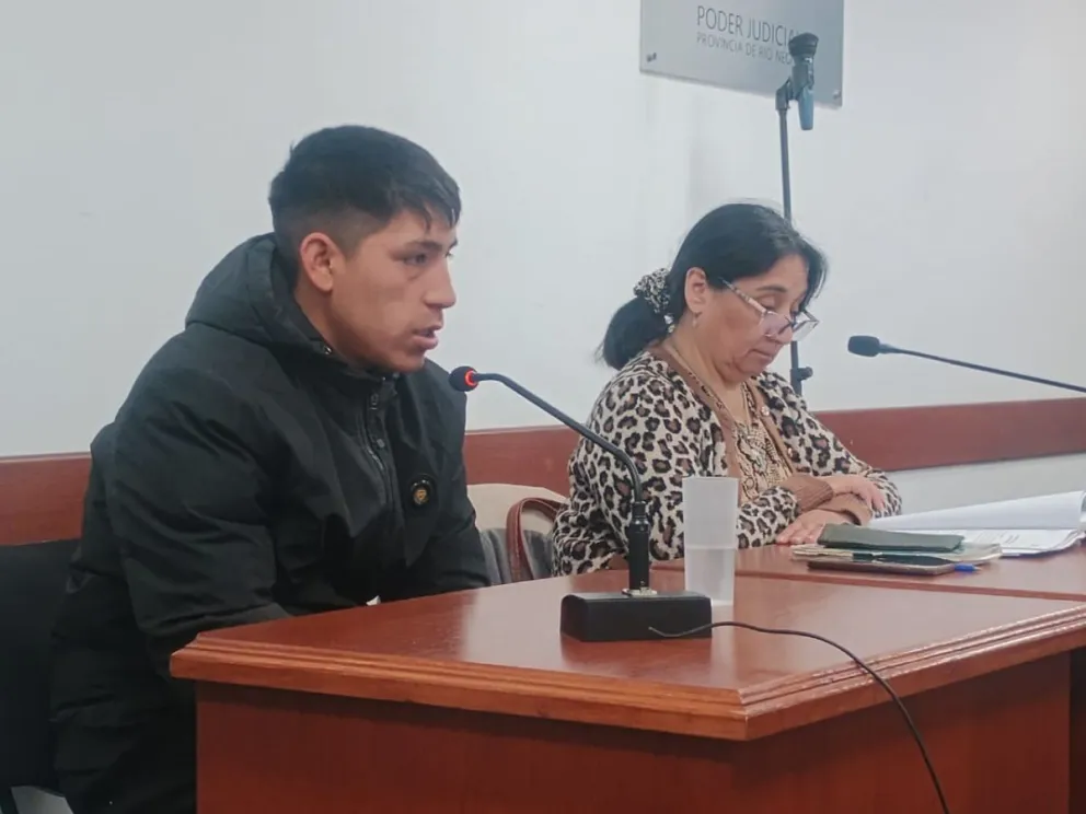 Braian Armando Robles en la audiencia de juicio abreviado, donde aceptó todos los términos. 