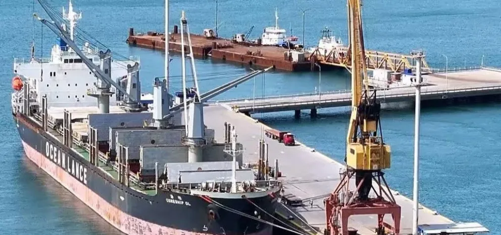  Descargan 8.000 toneladas de acero de China que impulsan el proyecto VMOS en San Antonio Este.