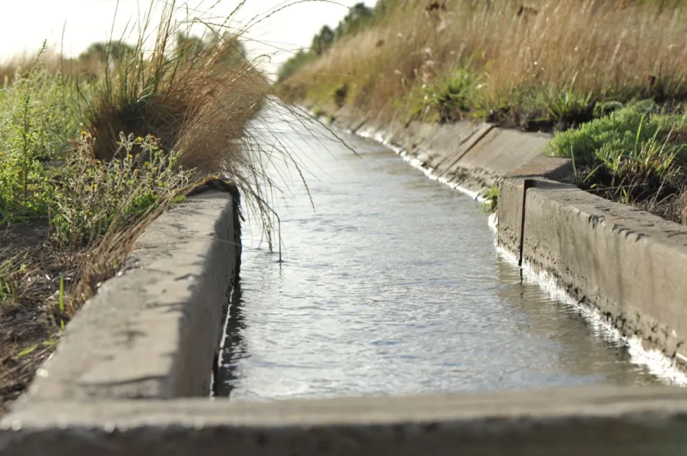 Canal de riego. Foto gentileza INTA-Valle Inferior.