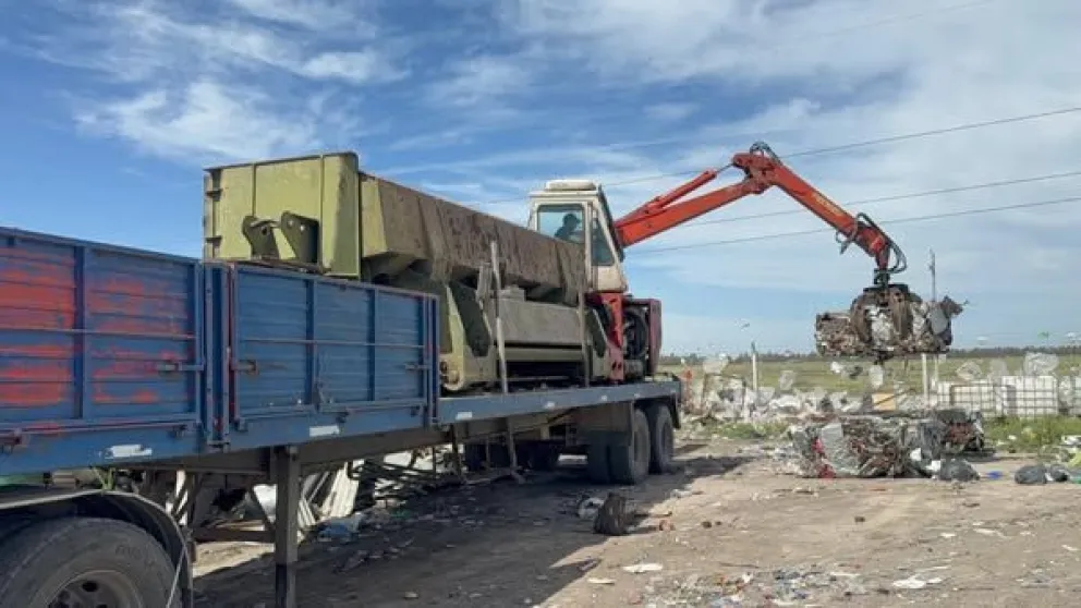 El trabajo de compactación se realizó en la planta del Girsu (Fotos: gentileza)