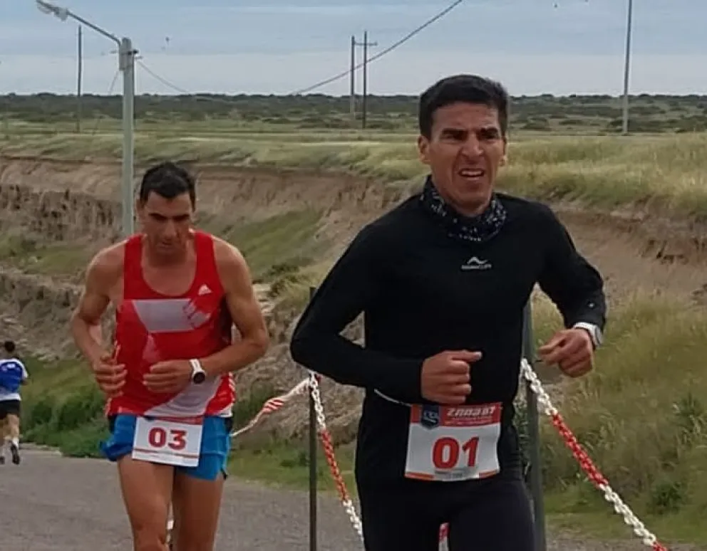 Gastón vega, el más veloz de la competencia. Foto Gentileza.