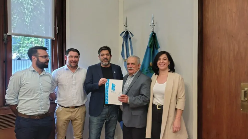 El Intendente Marino luego de la reunión con el ministro Carlos Bianco. 