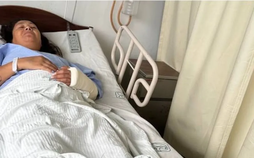 Karina Rott en un hospital público de México, donde sólo recibió atención básica 