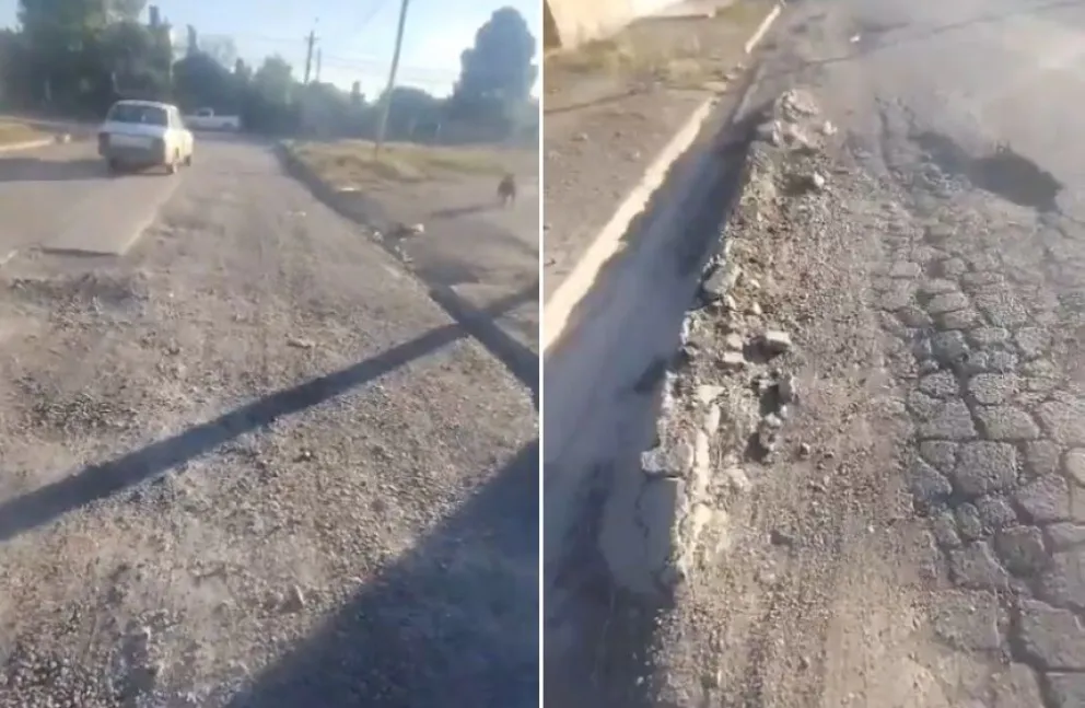 Así está la calle Chubut, en el barrio Santa Clara (Foto: gentileza)