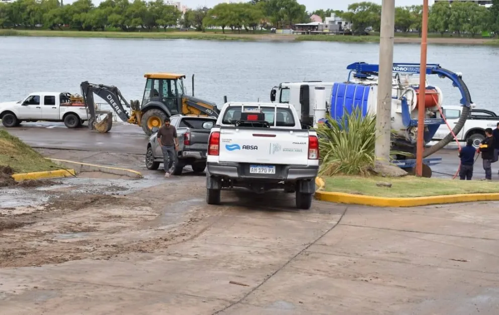 Sector afectado en Patagones. Foto Municipalidad de Patagones. 