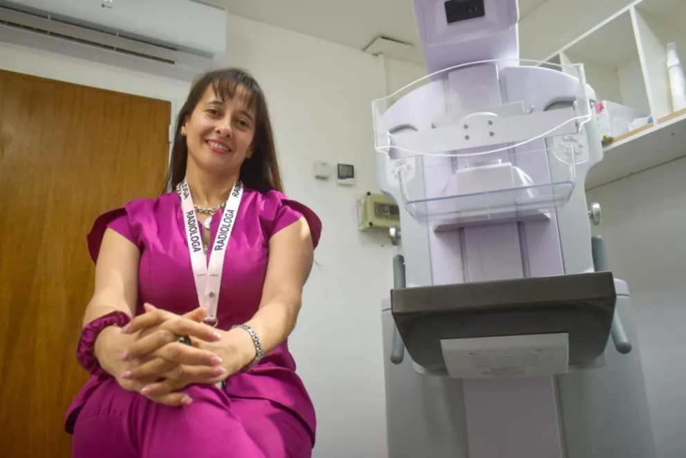Verónica Carante, coordinadora del servicio de Mamografía del Hospital Zatti. Fotos: Vanesa Schwemmler