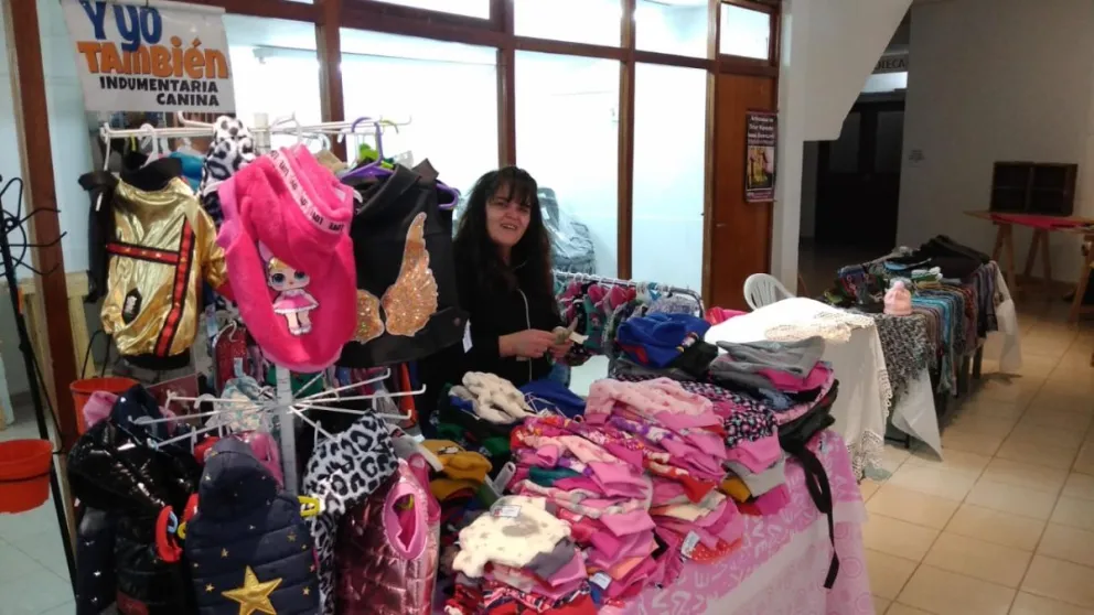 Romina Valla participando de una de las tantas ferias a las que concurre todos los años. 