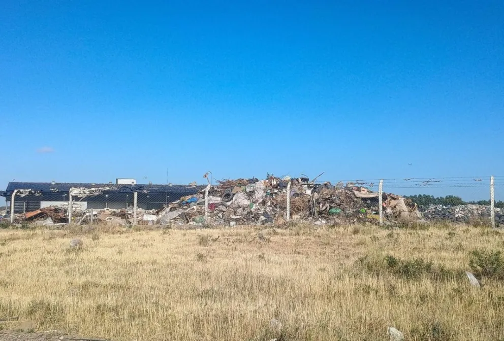 Loa mantículos de basura en el Girsu que el viento desparrama (Fotos: Vanesa Schwemmler)
