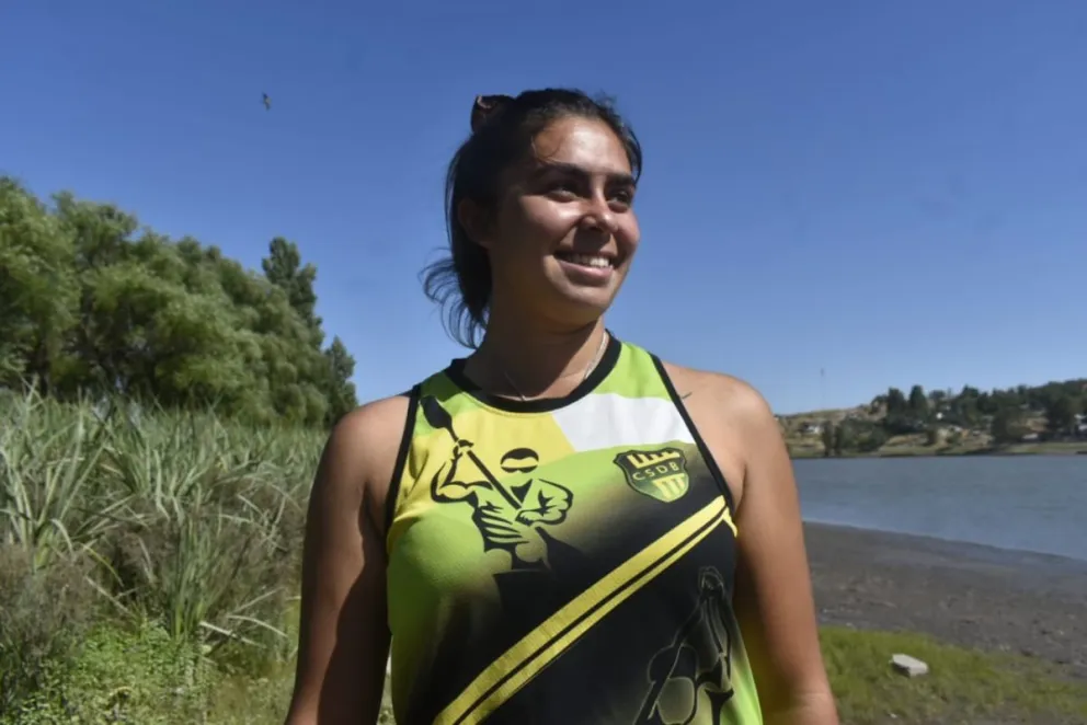 Victoria Carrión, estudiante de la UNRN de la sede atlántica. Fotos: Vanesa Schwemmler