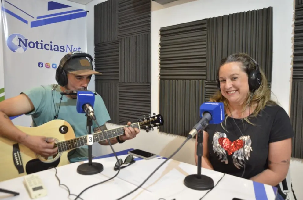 "Moon" visitó el estudio de Radio Noticias con Un Día Cualquiera. 