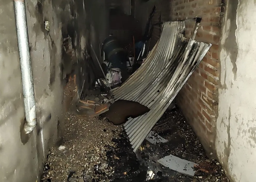 Así quedó la zona afectada por las llamas. 