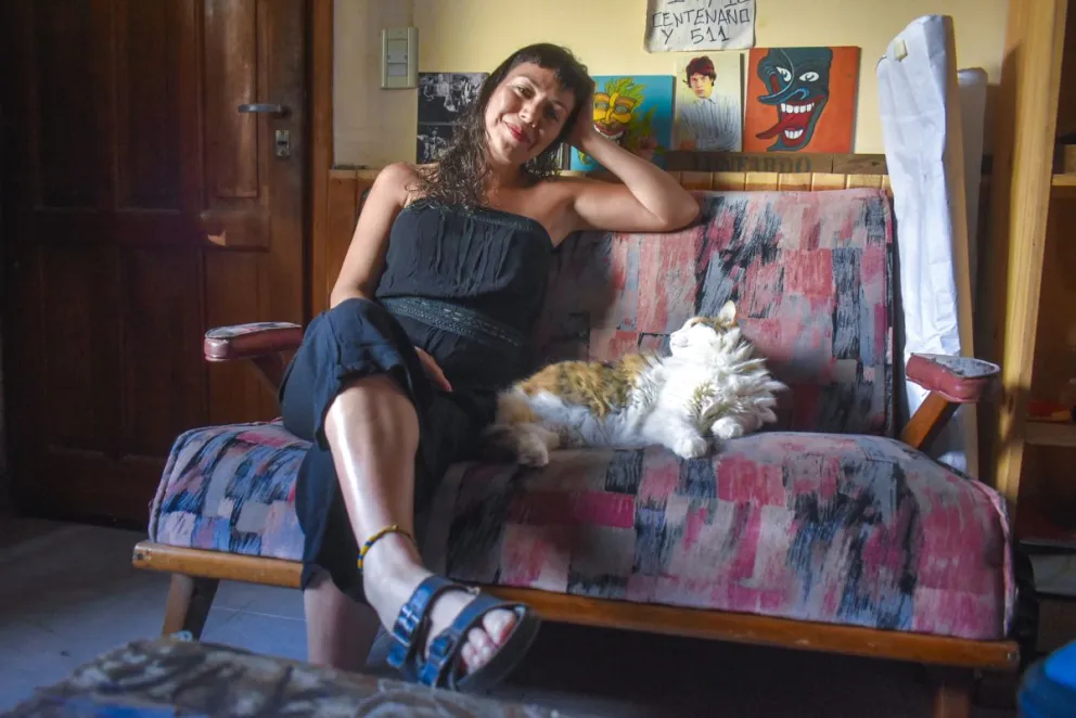 La joven emprendedora en su lugar de trabajo - Fotos: Vanesa Schwemmler. 