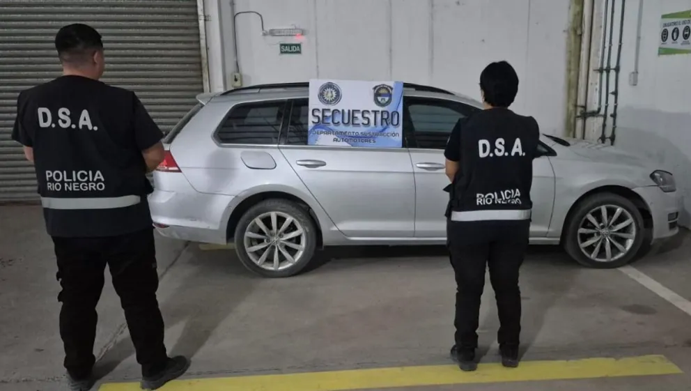 Quedó en el Departamento Automotores. Foto Jefatura de la Policía de Río Negro.