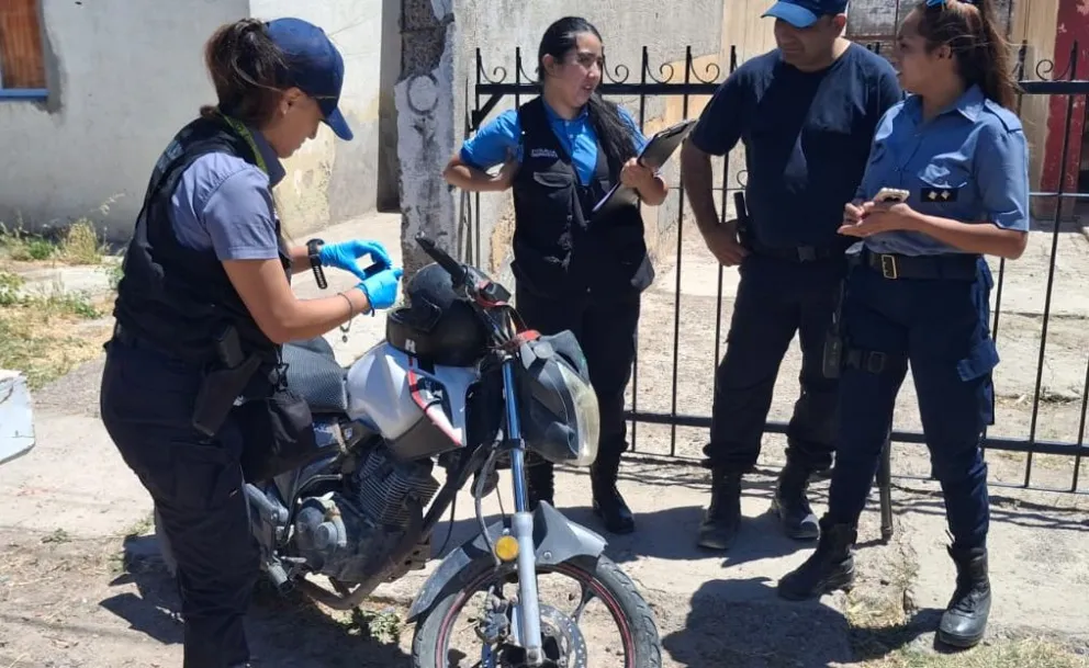La moto involucrada en el hecho. Foto gentileza.