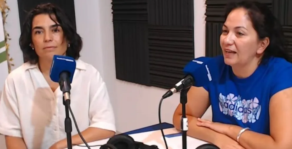 Las ediles Vanessa Cacho Devicenzi y Evelyn Rousiot en Radio Noticias. 