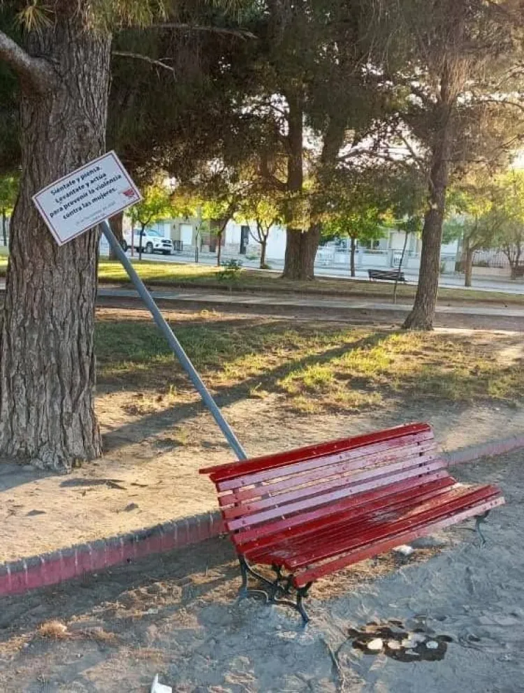 El 25 de noviembre habia sido instalado en Villalonga. Foto: Municipalidad de Patagones. 