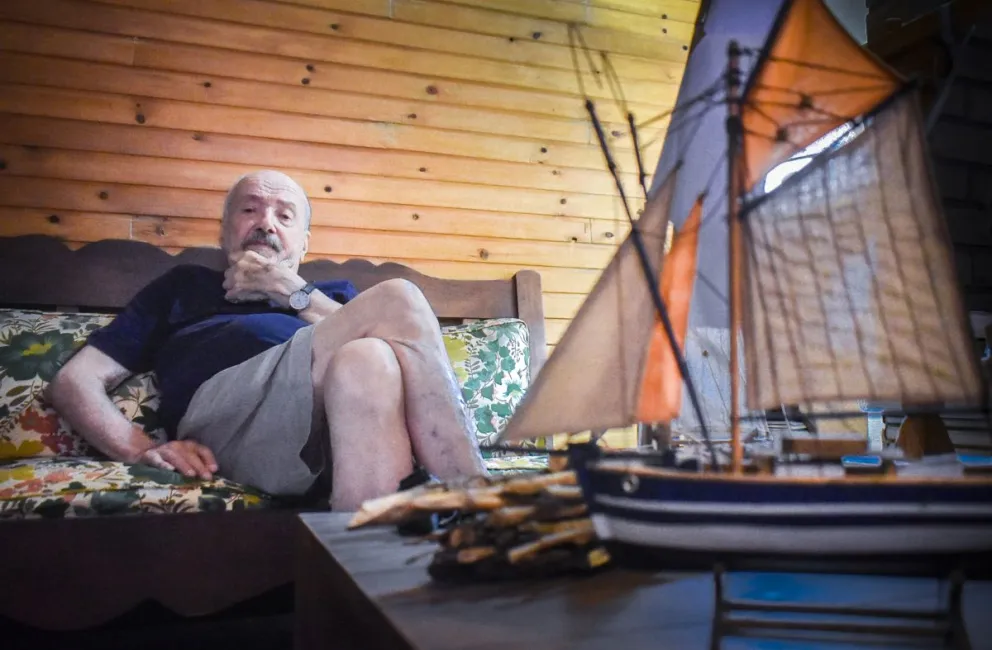 Oscar Sanguinetti, uno de los impulsores de la Regata del Río Negro. Fotos: Vanesa Schwemmler para NoticiasNet. 