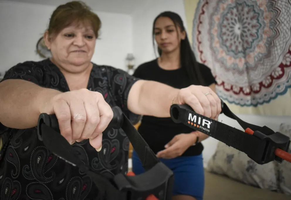 Clase personalizada para  Sandra de 61 años. Fotos: Vanesa Schwemmler