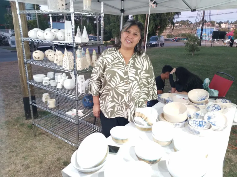 Ely Bahamonde participando de una de las tantas actividades del Colectivo Arte-Sano. 