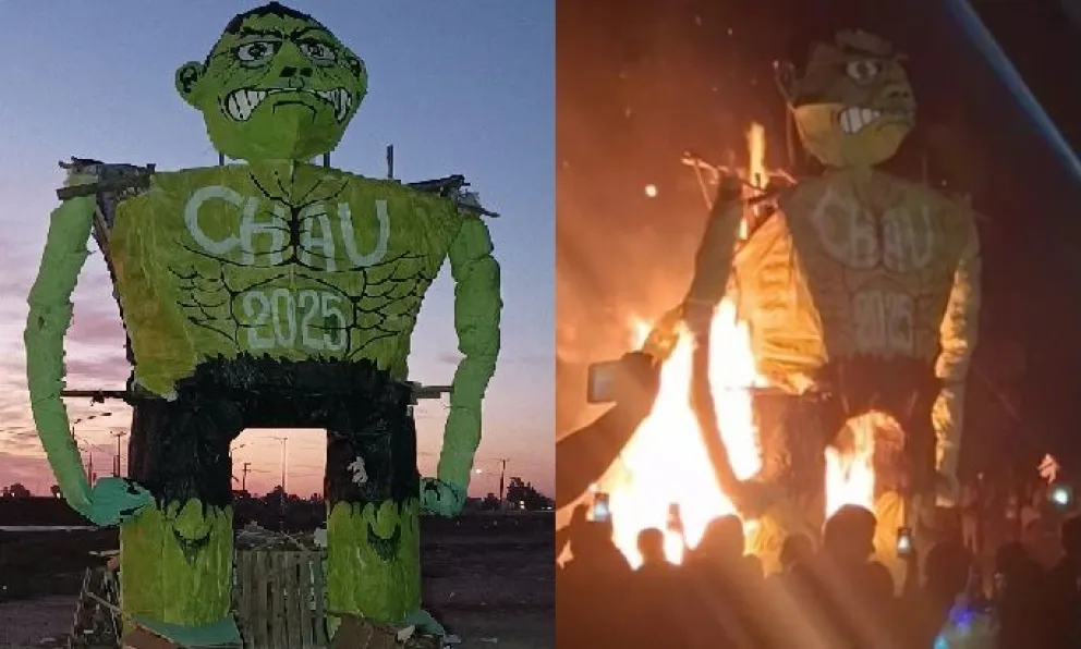 El Rey Momo del barrio Santa Clara antes y después. Fotos gentileza.