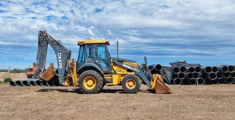 La obra de la planta depuradora se inició en 2022 y un año después se abandonó. Foto archivo.