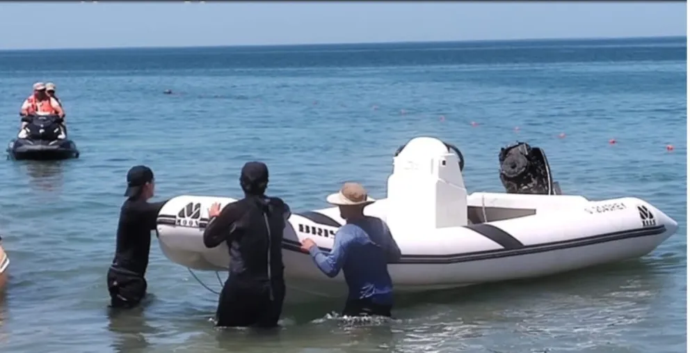 Principio de incendio en una embarcación en Las Grutas. 
