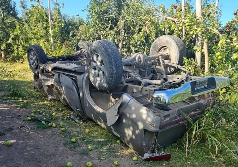 Así quedó la camioneta. Foto gentileza 7 en punto.