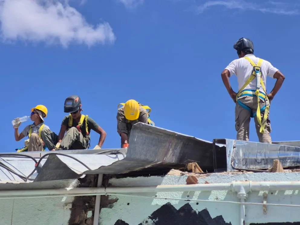 Trabajos de la Escuela Primaria 336 del barrio Inalauquen. Fotos: Vanesa Schwemmler