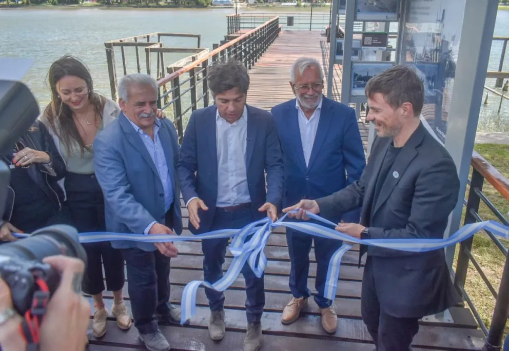 Obra de inauguración del Muelle Mihanovich en Patagones. Foto Vanesa Schwemmler. 