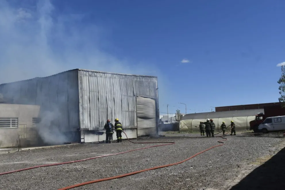 Incendio con pérdidas totales en la distribuidora de los Contreras en Patagones. Foto Vanesa Schwemmler. 