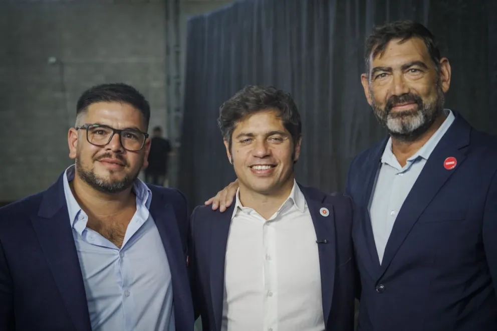 Axel Kicillof y autoridades de la universidad rionegrina. Foto Sede Atlántica UNRN.
