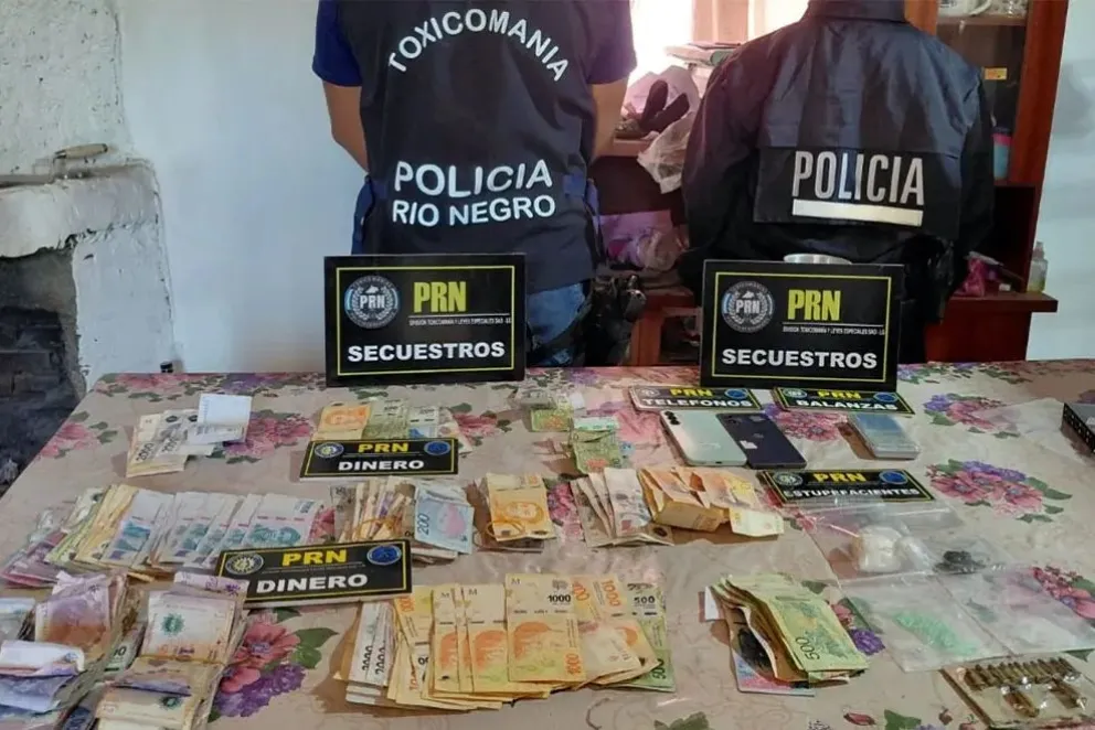 El muestrario luego de la requisa. Foto Gobierno de Río Negro.