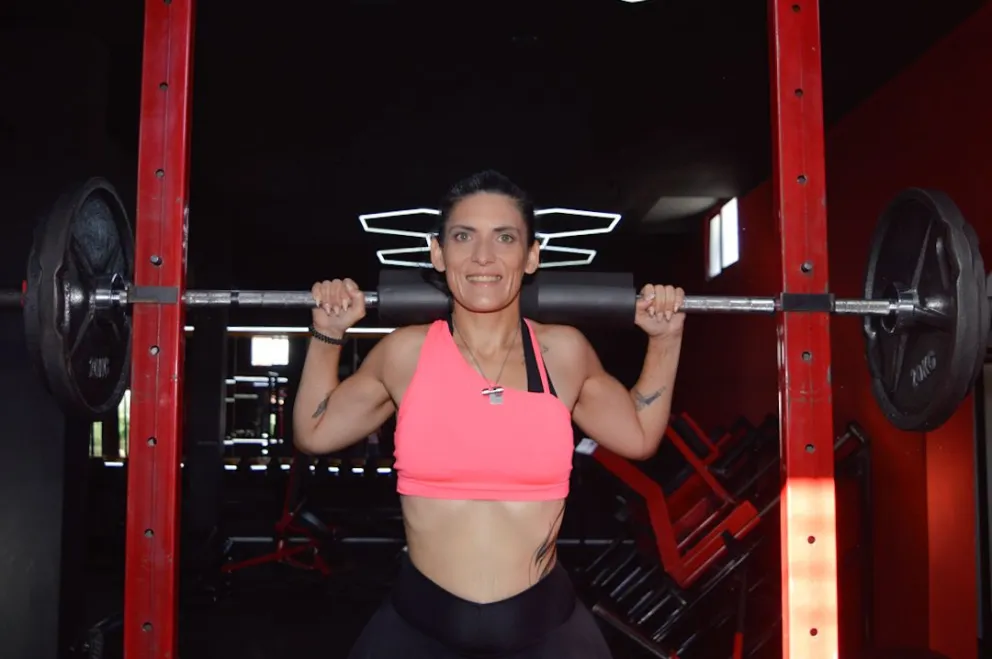 Sol Lamboricio en su lugar en le mundo: el gimnasio. Fotos: Emanuel Mirenghi