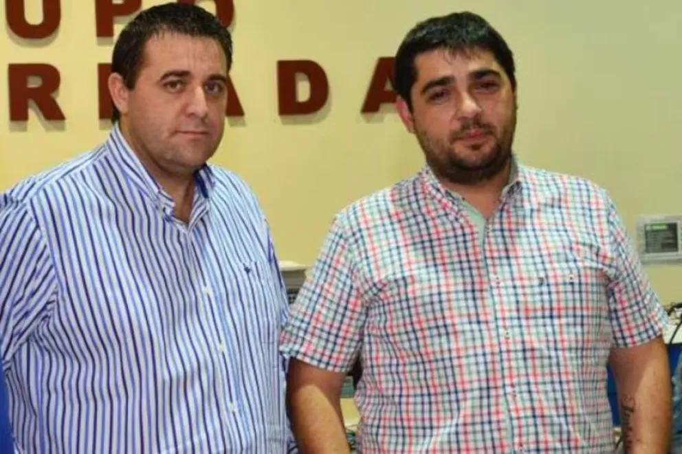 Beacon a la derecha cuando era amigo de Toviggino. Foto gentileza. Diario La Nación.