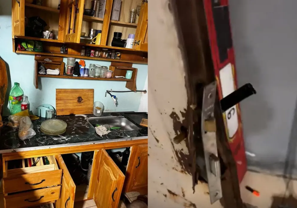 El rastro del vandalismo quedó impreso en cada rincón de la vivienda.