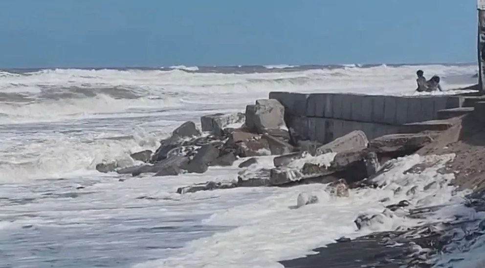 Marcada sudestada en El Cóndor. 