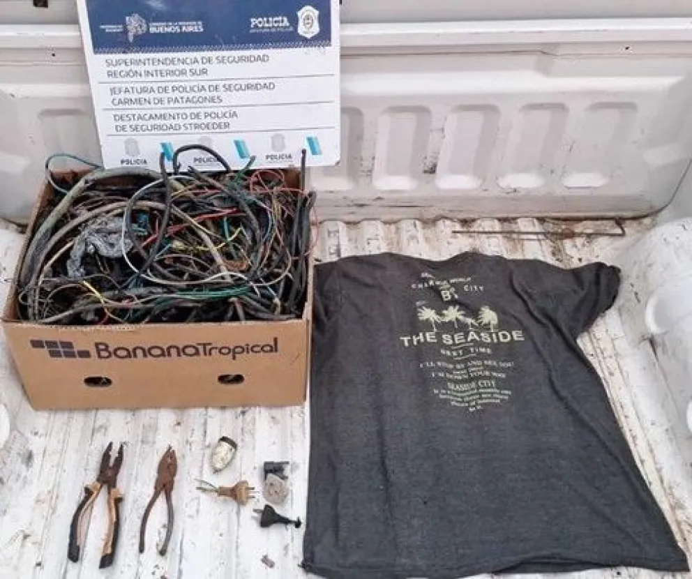 Los elementos secuestrados por la policía. 