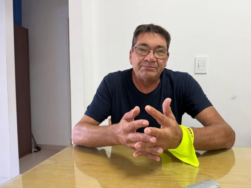 Fabián Cruciani, titular de la ONG Padres Impedidos de Río Negro y Neuquén. Fotos NoticiasNet. 