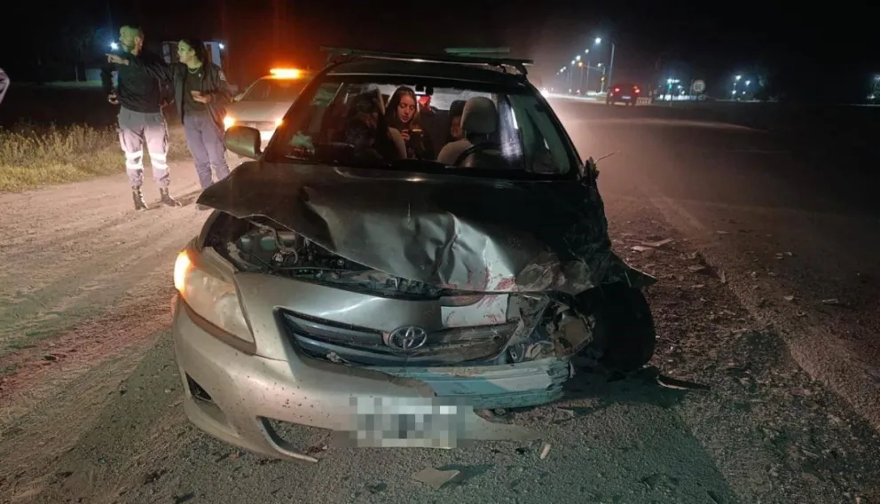 Así quedó el vehículo tras la colisión. Foto gentileza.