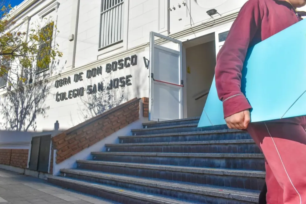 El colegio San José de Carmen de Patagones, uno de los lugares donde apareció la amenaza. 