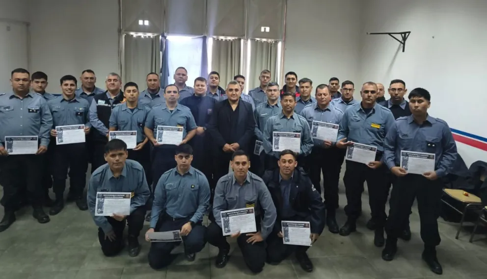 La delegación provincial que participó del curso de investigación y pericias. Fotos: gentileza Informativo Hoy.