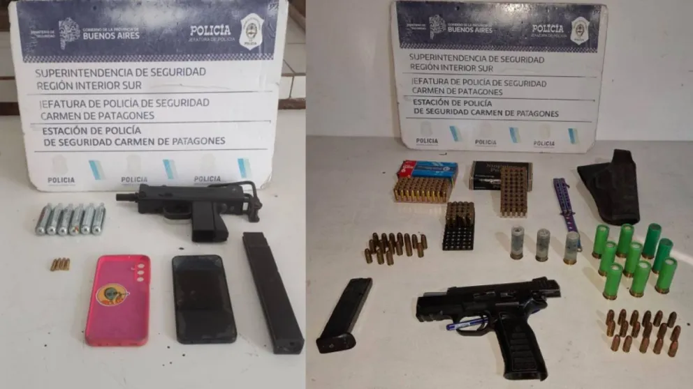 Los elementos secuestrados por el personal policial. 