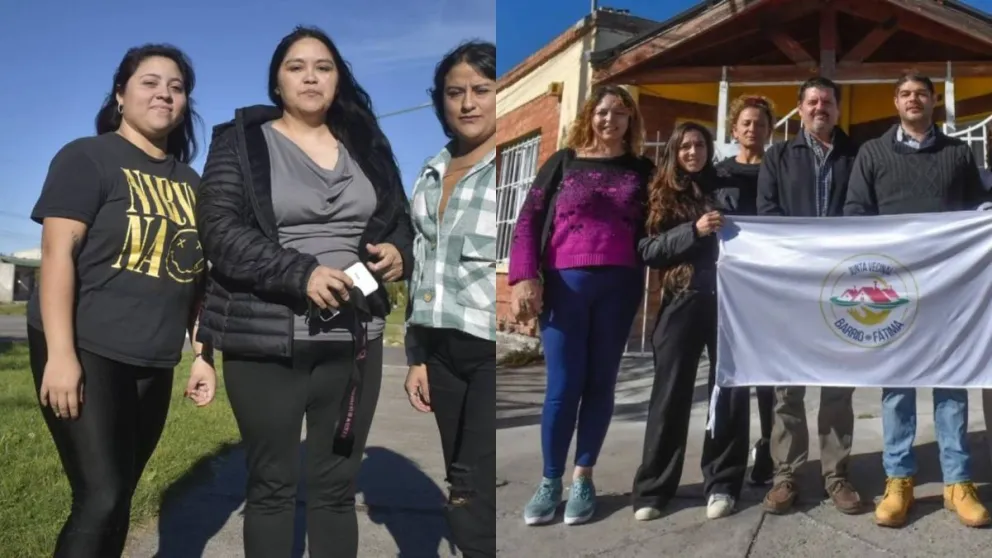 Dos son las listas que se presentan a la compulsa, una que busca la continuidad en una nueva gestión, la otra que intenta llegar a conducir los destinos del barrio. Gisela Segura (izquierda). El grupo de Luna a la derecha.  Fotos Vanesa Schwemmler.