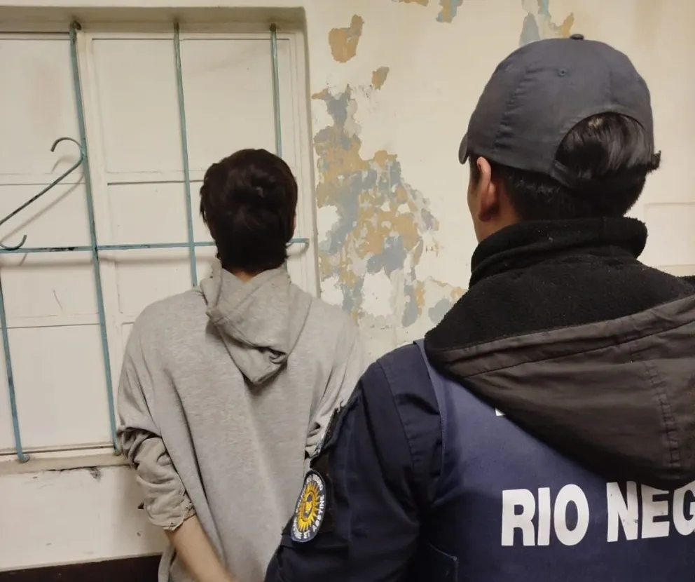 El autor de la maniobra delictiva, de 18 años, quedó adentro de la unidad policial acusado de "robo en grado de flagrancia". Foto gentileza.
