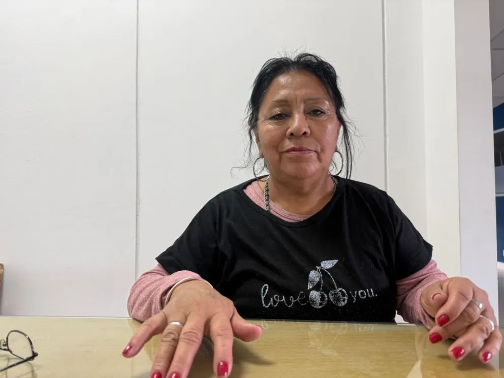 Benita Epulef, jubilada de Viedma, y un contundente pedido para poder trabajar. Foto NoticiasNet. 