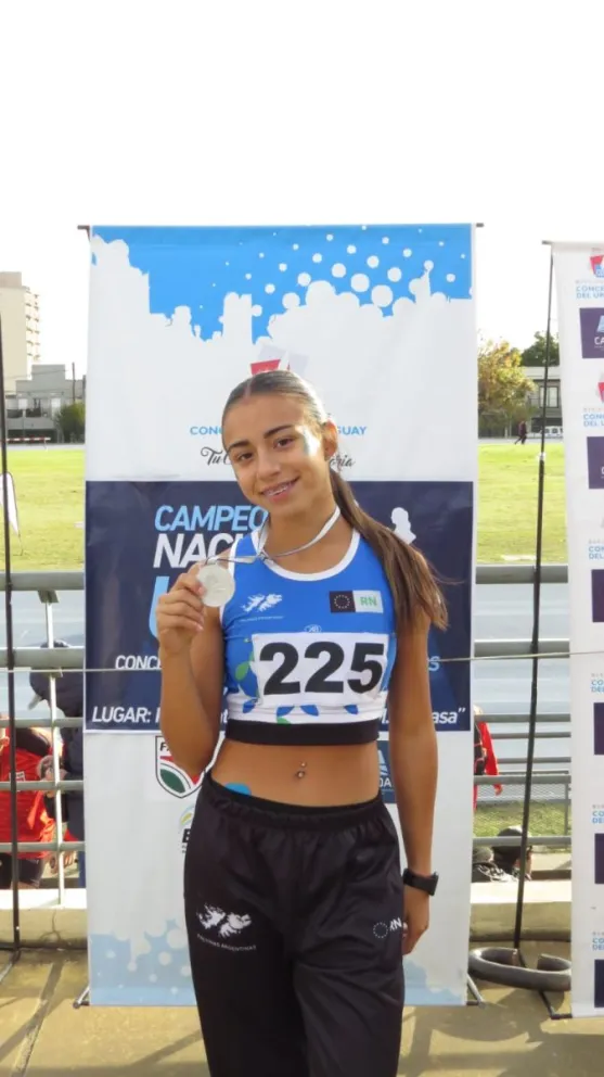 Antonella Tapia se subió al podio en el Nacional U20 de Concepción del Uruguay.  "Se cumplieron los objetivos", destacó a NoticiasNet. Foto gentileza. 